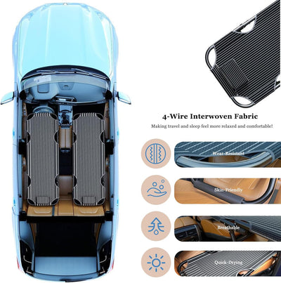 Tragbares Klappbares Campingbett Auto-Reisebett Nicht-aufblasbare Tragbare Universelle Schlaflösung Camping-Essentials Bett Büro Outdoor-Campingbett Roadtrip-Campingbett