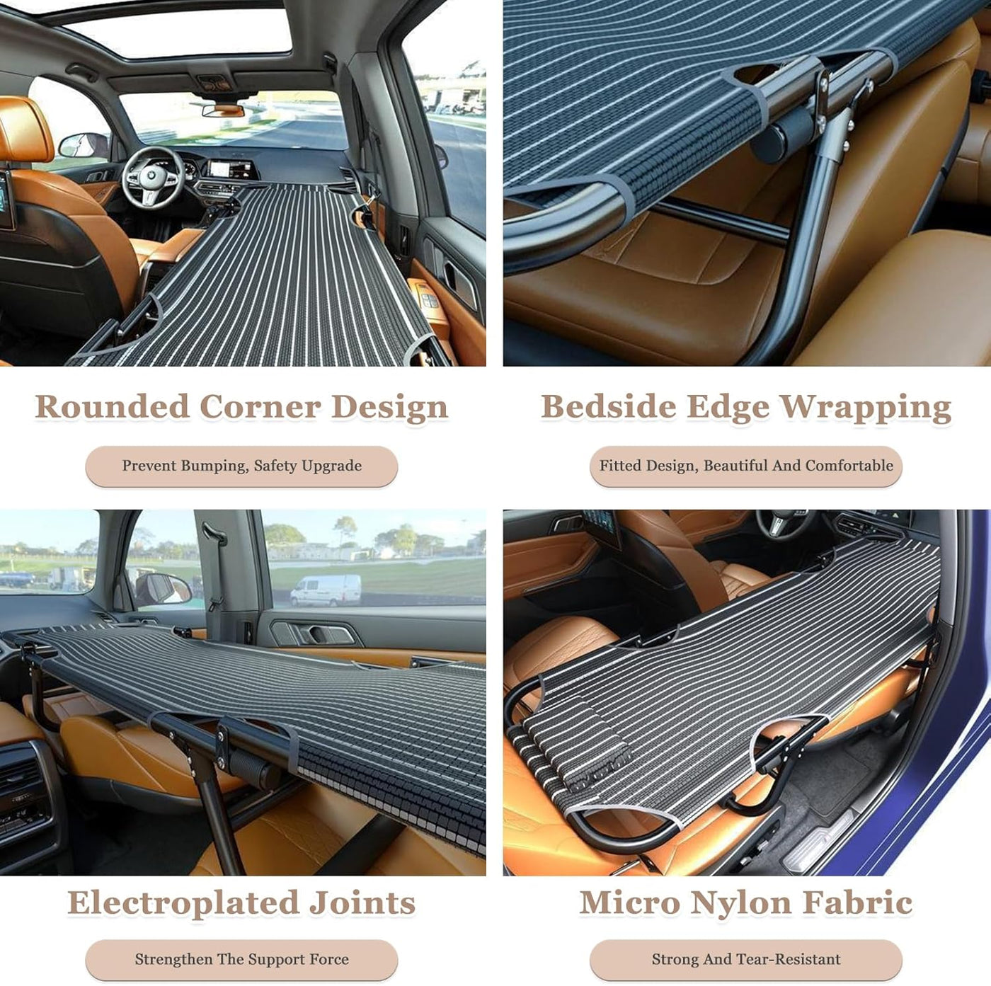 Tragbares Klappbares Campingbett Auto-Reisebett Nicht-aufblasbare Tragbare Universelle Schlaflösung Camping-Essentials Bett Büro Outdoor-Campingbett Roadtrip-Campingbett