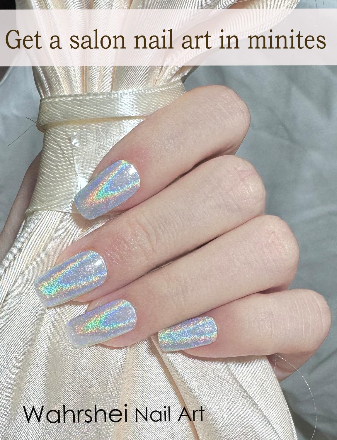 Semi Cured Gel Nail Strips, 20 Stück Gel Nagelaufkleber UV, Wraps für DIY Maniküre zu Hause (Transparent)