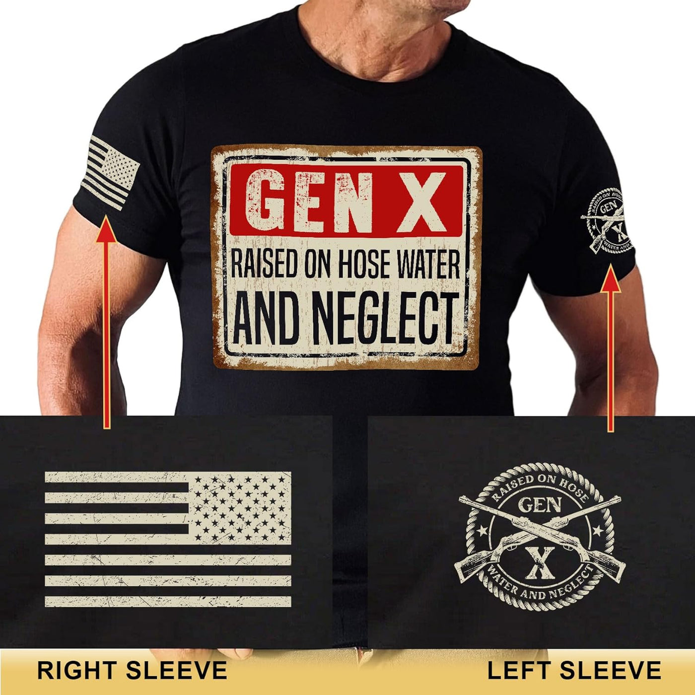 Gen X „Raised On Hose Water and Neglect“-Shirt, Gen X T-Shirt Damen, Gen X Shirts für Herren, Generation X Shirt 8