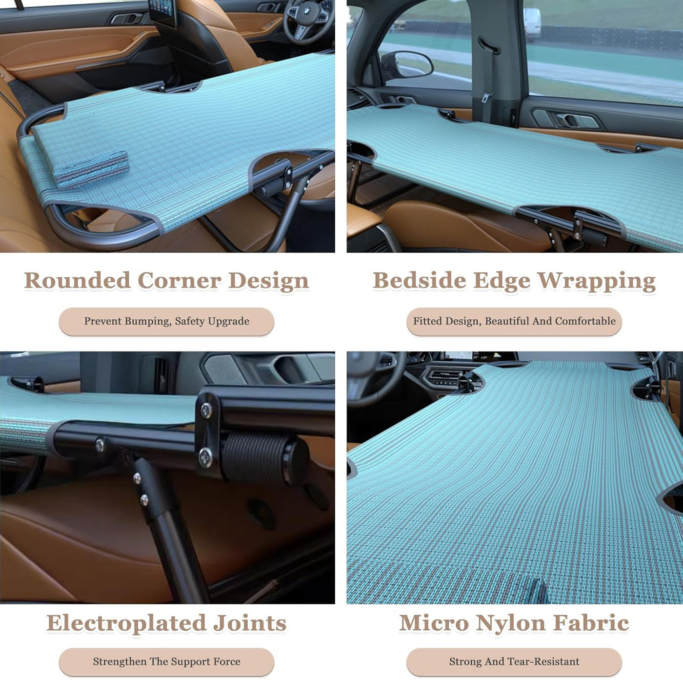 Tragbares Klappbares Campingbett Auto-Reisebett Nicht-aufblasbare Tragbare Universelle Schlaflösung Camping-Essentials Bett Büro Outdoor-Campingbett Roadtrip-Campingbett