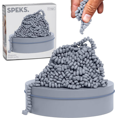 Speks Original Crags Ferrit-Knetmasse | 500+ Ferritsteine in einer Dose, Fidget-Spielzeug zur Stresslinderung, sensorisches Schreibtischspielzeug für Erwachsene & Jugendliche ab 14 | Rose, Groß