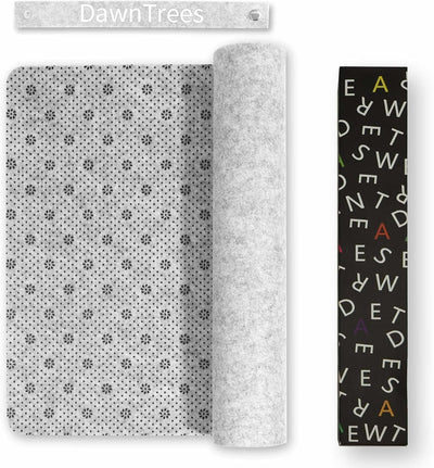 DawnTrees Filz-Schreibtischunterlage, Tastaturmatte (90x30 cm), große Filz-Mausmatte, XL-Computer-Schreibtischmatte, Schreibtischschutz für das Büro (Hellgrau)