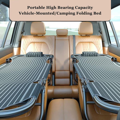 Tragbares Klappbares Campingbett Auto-Reisebett Nicht-aufblasbare Tragbare Universelle Schlaflösung Camping-Essentials Bett Büro Outdoor-Campingbett Roadtrip-Campingbett