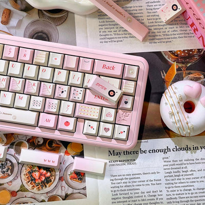 156 Tasten PBT Dye Sub Individuelle Lila Tastenkappen URE Profil Schmetterling Tastenkappen-Set Passend für 95% 75% 65% 60% Cherry Mx Switches Mechanische Tastatur