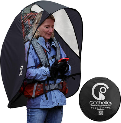Tragbarer Regenschirm – Freihändiger Regenschutz für Erwachsene, Regenschirm-Rucksack, tragbarer Schattenspender-Rucksack, tragbares Vordach – Hergestellt in den USA