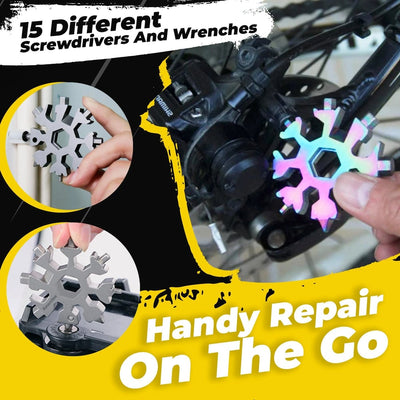 (🌲VORWEIHNACHTSVERKAUF – 49 % RABATT) 🤶 18-in-1 Snowflake Multitool