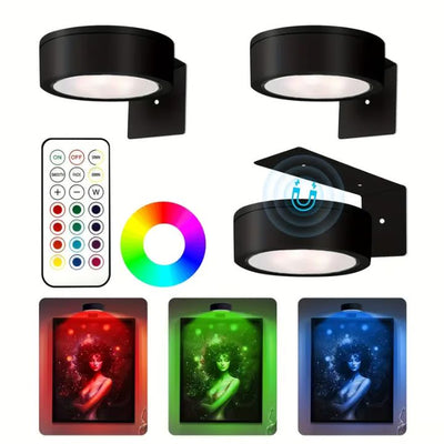 1+1 Gratis | Magnetische LED-Bilderleuchte – Dimmbar & wiederaufladbar