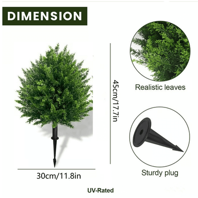 💥UV Resistant Artificial Cedar Topiary Ball Tree