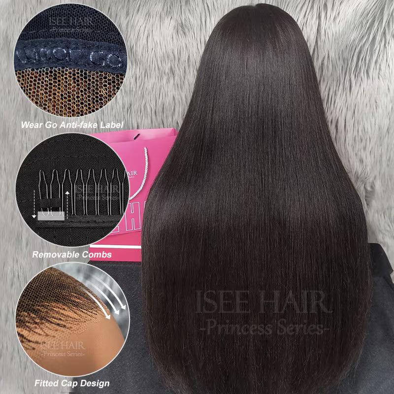 ISEE M-Cap Wear & Go Perücke – 9x6 HD Lace Glueless Perücke mit seidig glattem Haar, vorgebleicht & mit feinen Knoten