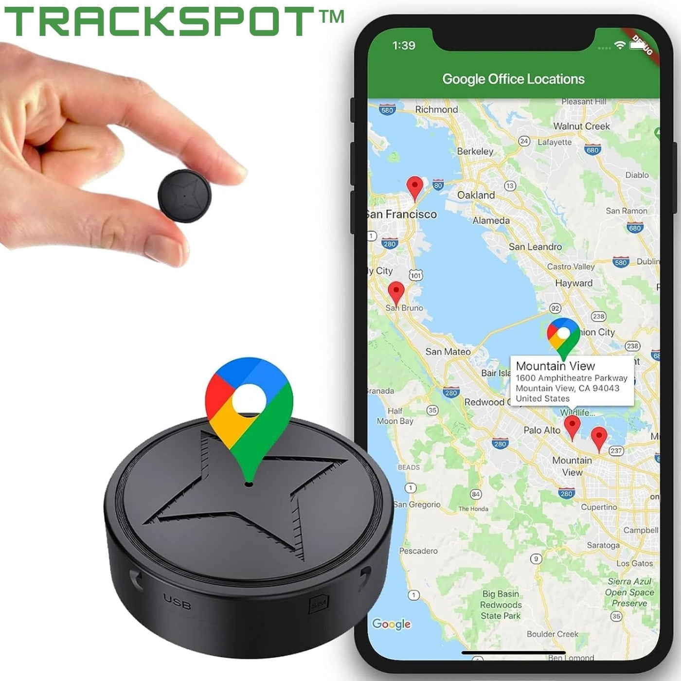 TrackSpot™ – Mini Magnetischer GPS-Tracker