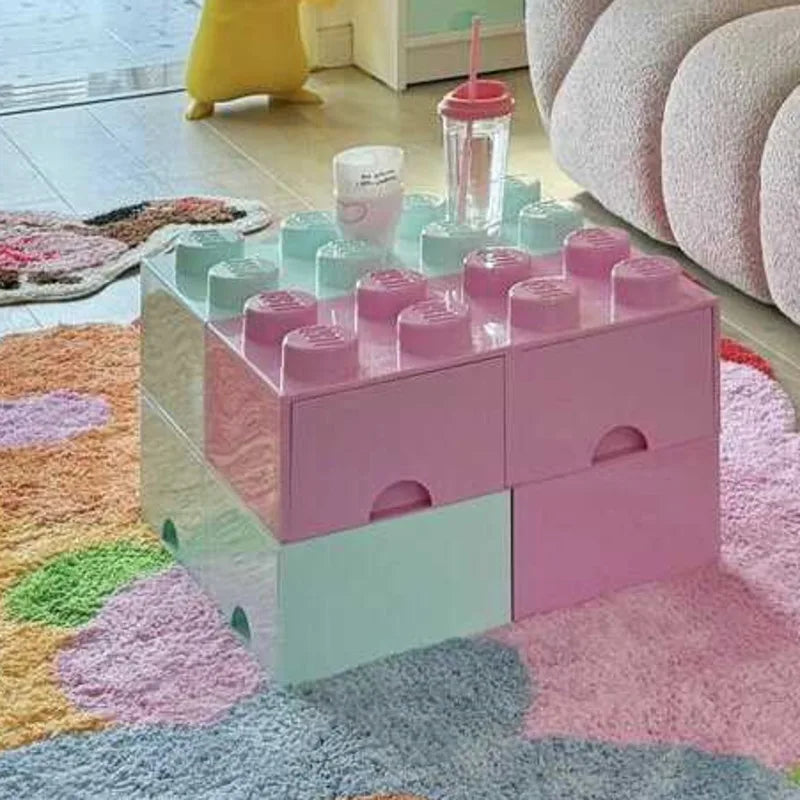 Dopamin Lego-Aufbewahrungsbox aus Bausteinen, Wohnzimmerdekoration, Beistelltisch, Wohnzimmer, Aufbewahrung