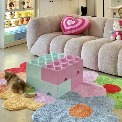 Dopamin Lego-Aufbewahrungsbox aus Bausteinen, Wohnzimmerdekoration, Beistelltisch, Wohnzimmer, Aufbewahrung