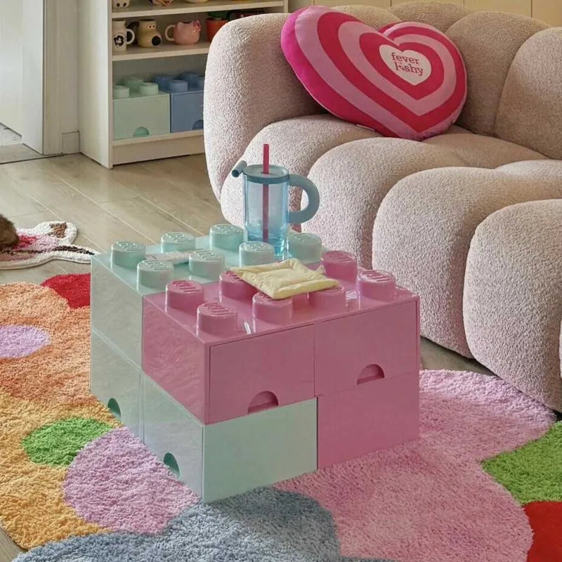 Dopamin Lego-Aufbewahrungsbox aus Bausteinen, Wohnzimmerdekoration, Beistelltisch, Wohnzimmer, Aufbewahrung