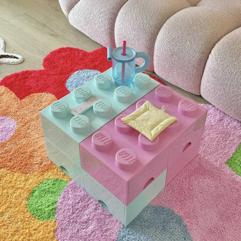 Dopamin Lego-Aufbewahrungsbox aus Bausteinen, Wohnzimmerdekoration, Beistelltisch, Wohnzimmer, Aufbewahrung