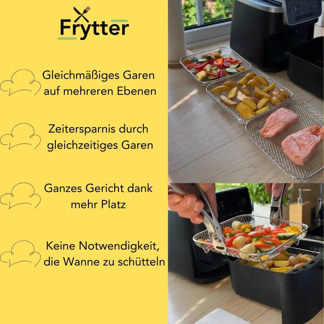 Stapelbare Körbe für Heißluftfritteusen – Mehr Platz, Perfekte Garergebnisse