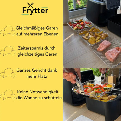 Stapelbare Körbe für Heißluftfritteusen – Mehr Platz, Perfekte Garergebnisse