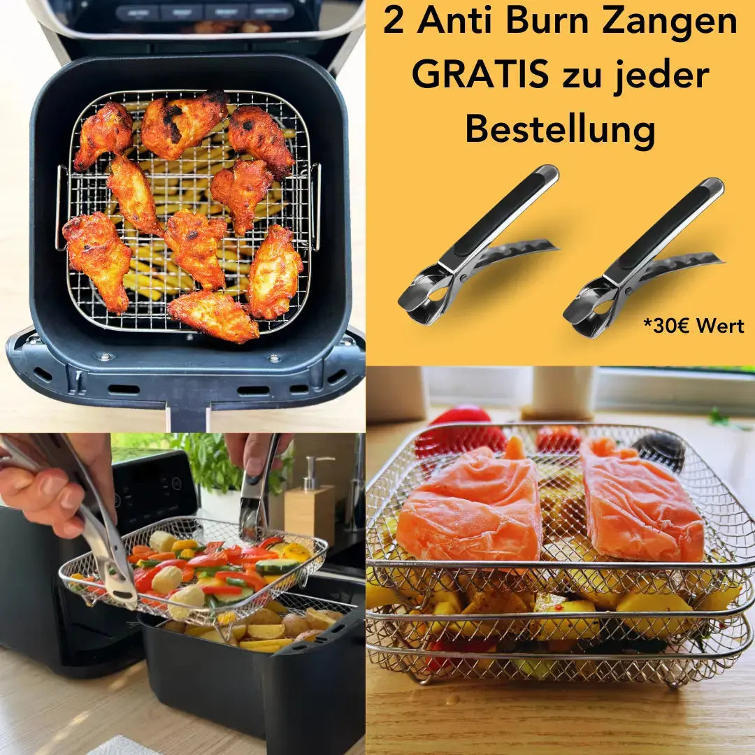 Stapelbare Körbe für Heißluftfritteusen – Mehr Platz, Perfekte Garergebnisse