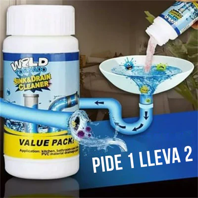 Kaufe 1 und erhalte 2 🌀 Wild Tornado – Rohrreiniger für Abflüsse, Toiletten und Waschbecken