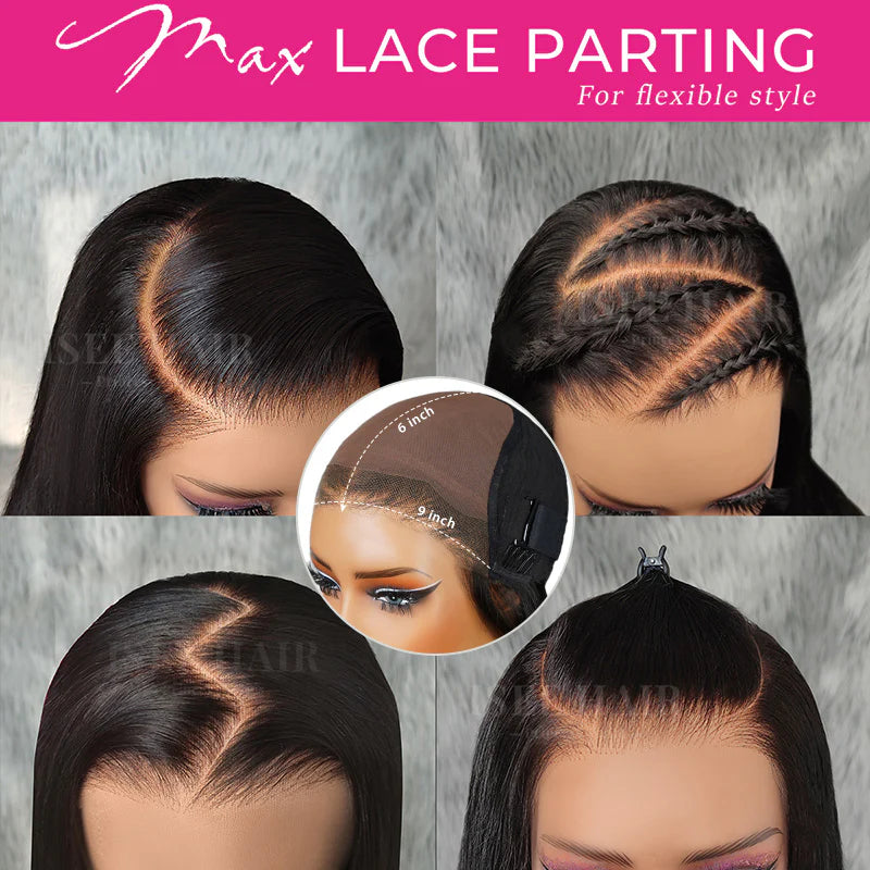 ISEE M-Cap Wear & Go Perücke – 9x6 HD Lace Glueless Perücke mit seidig glattem Haar, vorgebleicht & mit feinen Knoten