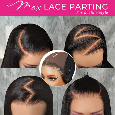 ISEE M-Cap Wear & Go Perücke – 9x6 HD Lace Glueless Perücke mit seidig glattem Haar, vorgebleicht & mit feinen Knoten