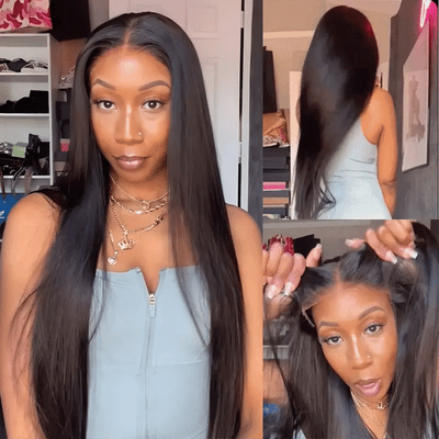 ISEE M-Cap Wear & Go Perücke – 9x6 HD Lace Glueless Perücke mit seidig glattem Haar, vorgebleicht & mit feinen Knoten
