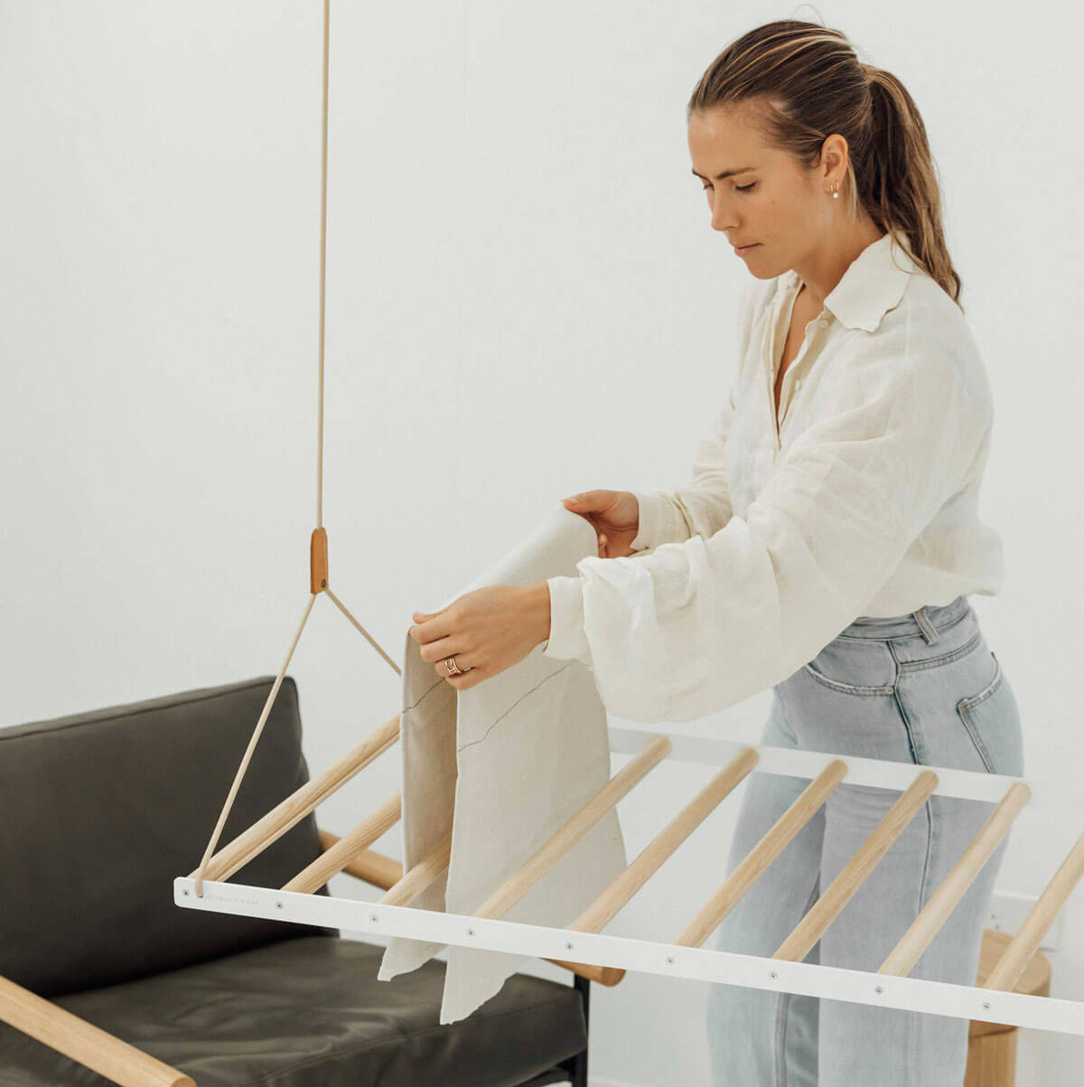 Deckenhängender Wäscheständer