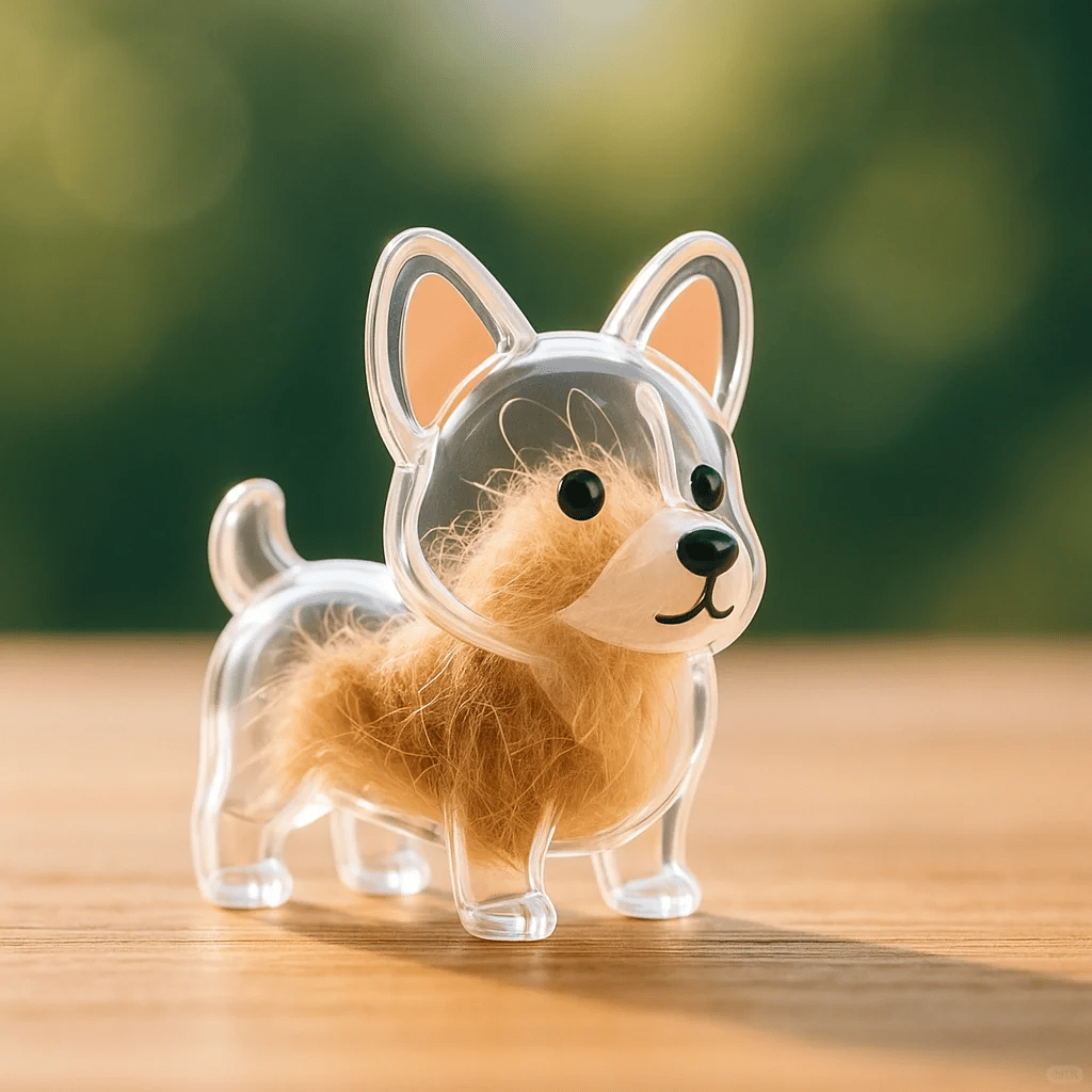 🐶 Hundehaar-Sammler Schlüsselanhänger Andenken-Aufbewahrungsbox
