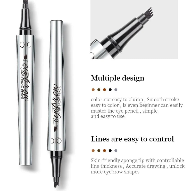3D Wasserdichter Microblading Augenbrauenstift mit 4-Zack-Spitze – Tattoo-Effekt