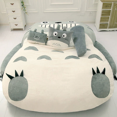 Totoro Faules-Bett-Sofa Tatami-Matratze Chinchillas Verlängertes und Verstärktes Bett Cartoon-Balkonsofa Schlafzimmer-Loungesofa Kinderbett Geschenk