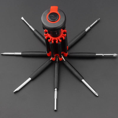 8-in-1 Schraubendreher mit LED-Taschenlampe