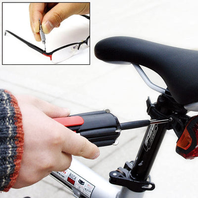 8-in-1 Schraubendreher mit LED-Taschenlampe
